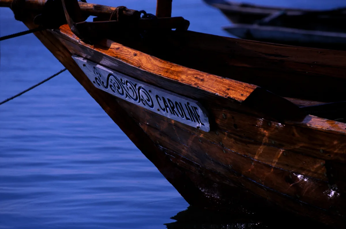 Dhow boat on the water in Zanzibar